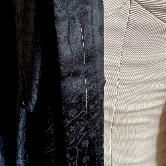 Haori Jacket Vintage(1950-1980) Black Floral pattern - Picture 8 of 9